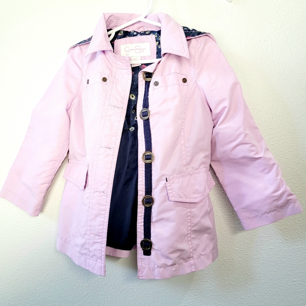 Jessica Simpson | little girl hooded trench coat in lavender size 4T